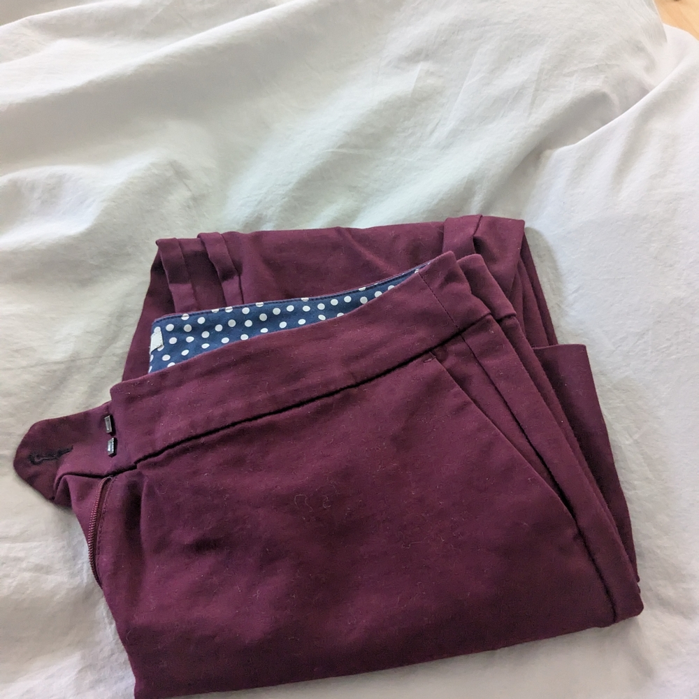 Boden Burgundy Dressy Pants